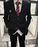 木村叔dk日系制服西装外套男士春季中长款西服绀色西服男西服套装 黑色西服套装（裤子+西服）MCS L 实拍图