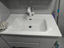 白色恋人实木浴室柜简约现代陶瓷一体盆洗手盆柜组合洗手台洗脸盆洗漱台 80CM标准镜柜|陶瓷一体盆|ENF环保板材 实拍图