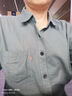 恒源祥纯棉免烫夏季衬衫男士宽松版七分袖衬衣工装中袖 高质量纯棉料七分袖(灰蓝色) XL 135斤-155斤 实拍图