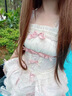 米乐秀银月原创芭蕾礼遇lolita洋装芭蕾风Doll感吊带日常连衣裙洛丽塔服 粉色jsk脖链+手袖+裙撑 S(65-85斤） 实拍图