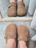 新款内增高5CM松果勃肯鞋女2025秋冬季复古厚底一脚蹬外穿包头拖 灰色 38 实拍图