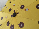 学生可爱雨伞折叠手动伞晴雨两用防晒防紫外线太阳伞折叠遮阳伞 姜黄色-防雨防晒/卡通小熊反向 手动 实拍图