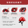 霍尼韦尔（Honeywell）安全帽 H99S 纯ABS材质 工地建筑头盔高级领导技术防砸抗冲击 有透气孔 红色 1顶 实拍图