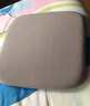 记忆棉坐垫椅子椅垫办公室久坐学生教室屁股垫板凳子餐椅座垫座椅 灰色【绒布】防滑绑带可拆卸布套 35*35*3.5cm（小号） 实拍图