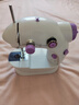 小型缝纫机家用迷你全脚踩自动多功能吃厚衣车微型台式电动裁缝机 有灯+10赠品 实拍图