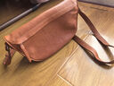 裘真头层植鞣牛皮休闲月牙包复古简约百搭单肩斜挎包女小包 焦糖色 实拍图
