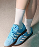 adidas「T头鞋」VL COURT复古休闲板板鞋德训鞋男女阿迪达斯轻运动   蓝色/亮白/树脂黄   44 实拍图