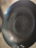 阎铁匠章丘炒锅铁锅炒菜锅无涂层老式熟铁锅 锤印轻量款木把32cm已开锅 实拍图