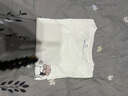 真维斯（JEANSWEST）纯棉t恤女士夏季2025新款休闲慵懒风短袖女装潮流宽松半袖上衣服 白色 举箱熊猫黑_K M 实拍图