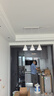 雷士（NVC）雷士照明LED餐吊灯餐厅吧台灯具现代简约铁艺三头吊灯 白色 实拍图
