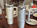 STANLEY巨无霸吸管杯水杯保温杯大容量办公车载不锈钢杯子887ML-烟灰 实拍图