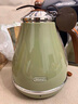 德龙（Delonghi）电热水壶 家用复古304不锈钢烧水电水壶 防干烧大功率1.7L煮水壶 KBO2001.VGR 橄榄绿 实拍图