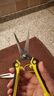 九千谷修枝剪稀果剪 多功能园艺剪刀粗树枝剪弯头剪尖头剪 剪黄黑9868 实拍图