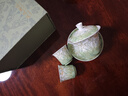 苏氏陶瓷（SUSHI CERAMICS）羊脂玉悬停马蹄三才盖碗简欧大马士纹礼盒伴手礼节日礼物 实拍图