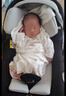 fengbaby新生儿汽车儿童安全座椅宝宝便携车载提篮式婴幼童摇篮0-15个月3C 米黑色-护脊版 实拍图