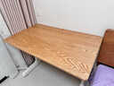 Aooboy日本高品质儿童学习桌写字桌可升降学生书桌家用大白桌实木电脑桌 原木色桌子 120*70cm 实拍图