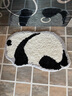 NITORI宜得利家居 卫生间门口垫子家用可爱动物图案加厚吸水浴室垫 黑白 利奇 实拍图