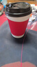 美丽雅 一次性咖啡杯带盖加厚防烫大号40只纸杯子奶茶豆浆热饮配搅拌棒 实拍图