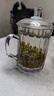 VTyee加厚耐热玻璃茶杯带盖茶饮杯盖杯带把杯子办公家用喝水杯泡茶杯 EZ1012-320ml1只 实拍图