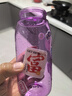 特百惠（Tupperware）乐趣550ML塑料杯夏季男女学生便携运动水杯子大容量双饮口 冰沙紫 实拍图