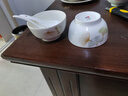 高颜值家用银杏时光米饭碗大面碗陶瓷餐具家用新骨瓷陶瓷碗 银杏时光 4.5英寸2碗2白勺 实拍图