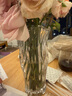 斤慕玻璃花瓶简约插花水养玻璃高颜值手工大口径花瓶客厅卧室摆件冰川 花瓶【透明小号】1个装约 23cm 实拍图