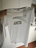 安踏（ANTA）t恤男士短袖夏季薄款圆领潮流大logo纯色舒适透气跑步上衣运动服 -3纯净白/浅灰【推荐】 2XL (185) 适合160-180斤 实拍图