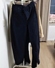 优衣库女装针织廓形长裤/弯刀镰刀裤子25秋冬新款483722 483722/69藏青色 L 实拍图