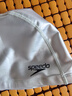 速比涛（Speedo）泳帽PU材质柔软舒适不勒头长发防水游泳帽 银色 实拍图