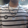 戚小米古巴链项链男潮hiphop高街钛钢不掉色粗款铁链条欧美嘻哈自由链子 钛钢55cm 宽度1cm 实拍图