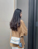 柏萨尼（PESASRIE）轻奢品牌包包女包小兔子女士单肩斜挎包真皮小方包情人节生日礼物 米白蓝-兔年限定【礼盒包装】 实拍图