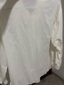 森马（Semir）长袖衬衫女中长款凉感防晒衣宽松叠穿纯色白衬衣109324105001 实拍图