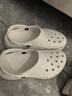 卡骆驰（crocs）女鞋厚底云朵洞洞鞋户外休闲时尚一脚蹬沙滩鞋 206750-100 36-37 实拍图