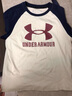安德玛（Under Armour）男童纯棉T恤夏儿童舒适短袖男大童复古字母印花上衣夏装241101019 绿色 170 （偏小一码） 实拍图