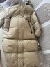 独束大码女装可拆卸连帽休闲羽绒服女微胖mm冬新款通勤保暖羽绒外套 卡其色 L (尺码：2) 实拍图