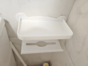 免打孔卫生间纸巾盒厕所抽纸卷纸洗手间收纳浴室置物架壁挂 白色双层抽纸架免打孔配件 实拍图