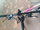 飞鸽（FG FLYING PIGEON）山地自行车成人男女变速山地车青少年中小学生车越野户外骑行单车 【高碳钢】G8002代-辐条轮-粉色 24寸轮组（适合145-170cm） 21速入门版 实拍图
