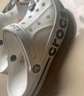 crocs卡骆驰洞洞鞋贝雅卡骆班轻便耐磨一脚蹬休闲鞋|205089 白/深蓝-126 41 /42(260mm) 实拍图