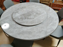 风之意 轻奢岩板餐桌现代简约可变圆桌储物饭桌家用小户型伸缩餐桌椅组合歺桌SH-266A 12mm带岩板转盘餐桌（备注颜色） 1.35米一桌六椅 实拍图