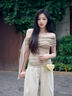 云态度2025新款女包高级感小众设计mini小福包头层牛皮斜挎小包包 小麦黄 实拍图