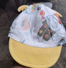 aqpa新生儿夏季帽子婴儿太阳帽男女宝宝外出防晒遮阳棉纱布鸭舌帽 白底蓝咖三角 1-2岁(适用头围46-48cm) 实拍图