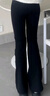 森马（Semir）休闲裤女磨毛长裤纯色简约风2024秋季女士弹力喇叭裤109724127005 实拍图