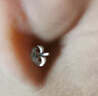 老银匠s925镂空心形立体学生银耳钉女养耳洞简约女生不易过敏银耳钉 实拍图