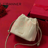 千百度 C°BANNER牛皮包包女包水桶包轻奢链条单肩包斜挎生日礼物高级感送女友老婆 实拍图