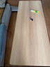安定家书桌学生学习双人家用桌子长方形简易出租屋电脑桌窄靠墙长条桌 双层黄衫木色160厘米 实拍图