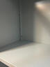 奶油风钢制书柜客厅置物柜简约家用收纳展示柜阳光板储物柜落地柜 80*35*200cm-方形通双门 象牙白 实拍图