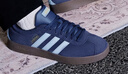 adidas「T头鞋」VL COURT 2.0复古休闲板鞋德训鞋阿迪达斯轻运动   深蓝/粉蓝/树脂黄   41 实拍图