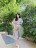 革曼孕妇装夏装2025新款时尚纯棉孕妇连衣裙中长款小个子夏季薄款裙子 杏色(优质版) XL(建议130-150斤) 实拍图