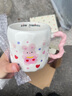 小狗马克杯陶瓷情侣水杯生日礼物杯子高颜值女生伴手礼品 小兔杯全套【礼品盒】 1个 400ml 实拍图