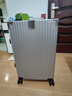双星（doublestar）铝框行李箱拉杆箱加厚大容量旅行箱韩版新款可登机箱密码箱皮箱子 气质银卡扣【加厚箱体可坐可骑】 26英寸 学生住宿返校 实拍图